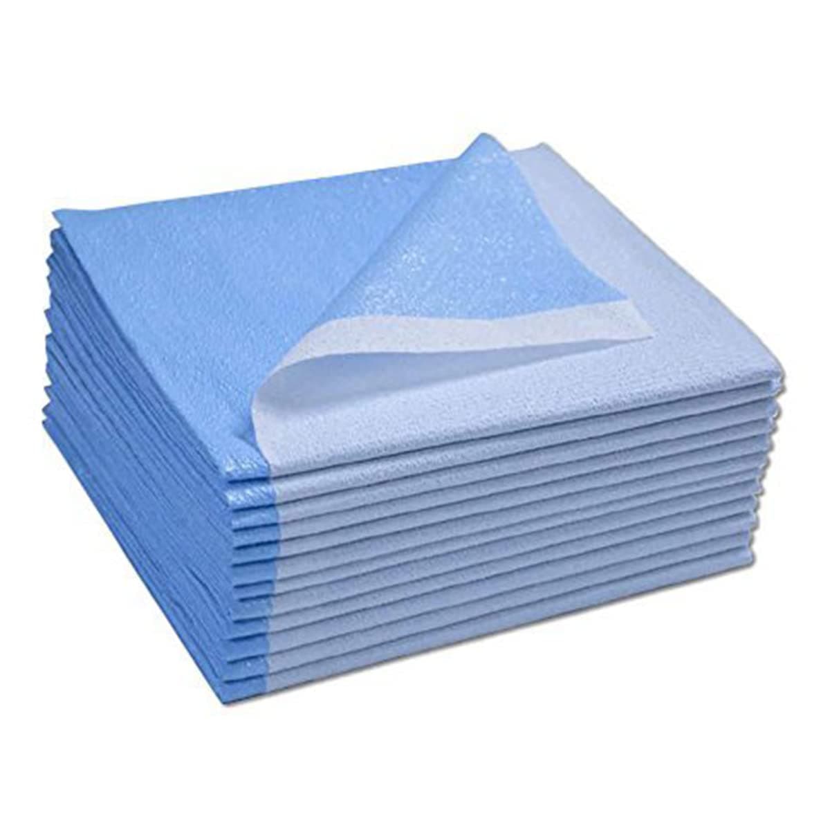 357 Avalon Single-Use Medical Equipment Drape, Blue, 40" W x 72" L (Pack of 50) ― Disposable Stretcher Sheet ― Embossed ― 1-Ply Tissue ― Poly Back to Help Prevent Leak-Through ― Medical Supplies