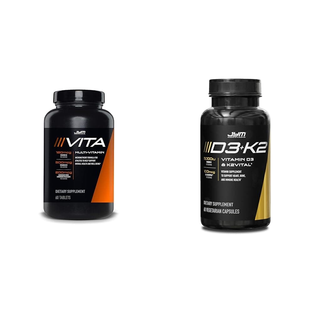 JYM Supplement Science Vita JYM Multivitamin, D3 & K2 Bone and Cardiovascular Support 60 Tablets