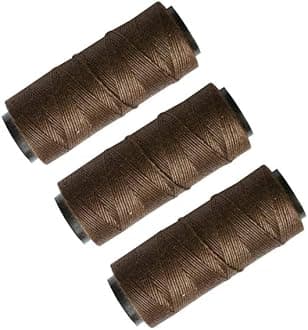 3 Rolls Sewing Threads Weaving Threads Using for Hand Sewing Hair Weft Hair Extensions Wig DIY (Dark Brown)