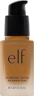 e.l.f. Flawless Finish Foundation, Lightweight & Medium Coverage, Semi-Matte Finish, Brulée, 0.68 Fl Oz (20mL)