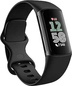Charge 6 Activity Tracker - Heart Rate Monitoring, 7-Day Battery, Google Apps, Maps & Wallet, Comprehensive Health Insights, Sleep & Activity Analysis, S & L Bands, German Spec, Obsidian/Black