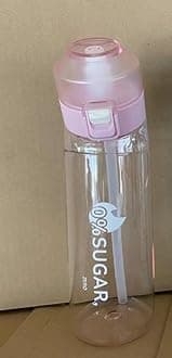 Water Bottle with Flavor Pods,Fruit Fragrance Water Bottle,Scent Water Cup,Sports Water Cup Suitable for Outdoor Sports (Peach, Lemon, Orange, Cola, Watermelon, Milk, Pink)
