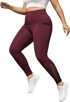 Women's & Girl's Stretch Fit High Rise Track Pant Gym wear Mesh Leggings Workout Pants with Side Pockets/Stretchable Tights/Highwaist Sports Fitness Yoga Track Pants_2012