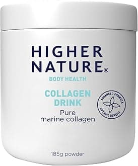 Higher Nature - Collagen Drink - Increases Skin Elasticity & Hydration - Collagen Powder - Type I & Type III Collagen - Collagen Boost