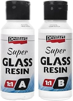 Pentart Super Glass Resin 2 x 125 ml, Various, 3,5 cm8,5 cm12 cm
