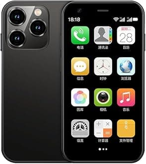 Mini Phone 3G Unlocked Small Smartphone with 2GB+16GB, 3.0" HD Touch Screen,Dual SIM, Pocket Cellphone, Best Gift for Kids, Mini Phone (Black)