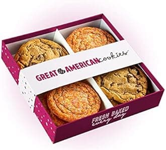 Great American Cookies - 12 Fresh Baked Sugar and Chocolate Chip Cookies - Baked Daily, Hand Scooped and Never Frozen - Great for birthday, graduation, parties, or special events