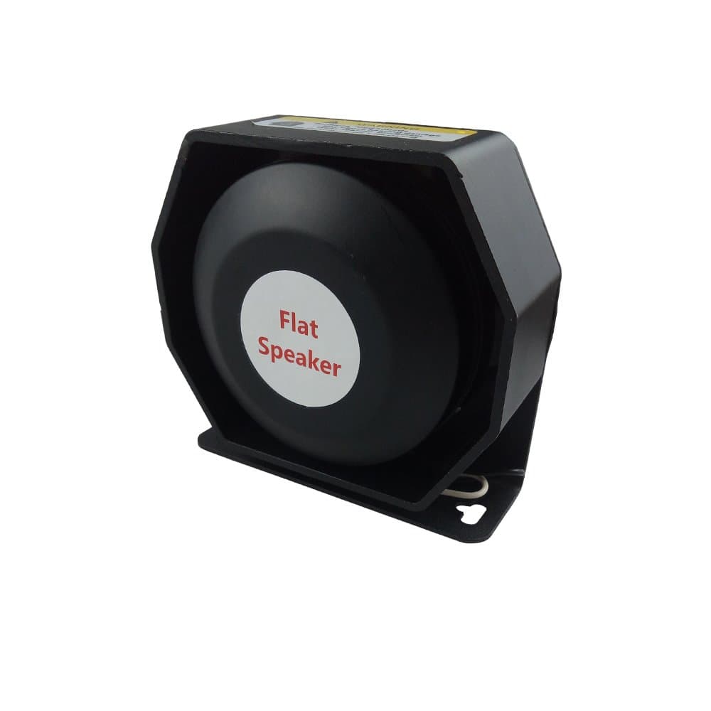 Compact 200 Watt High Performance Black Flat Extra Slim Police Siren Speaker (Capable with Any 100-200 Watt Siren)