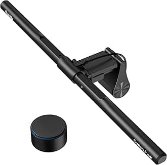 Quntis Aluminium Monitor Light Bar PRO+ With Rem0Te Control Eye-Care Technology Computer Monitor LED Lamp Dimmable Screen Light Bar With Auto-Dimming No Screen Glare Home Office Desk Lamp Black