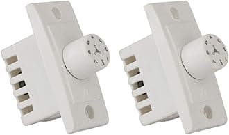 HI PLASST PINS N PLUGS Hi-PLASST (2 pcs) Switch Type Regulator, 7-Step, Non-Modular Step Type Fan Regulator for Home & Offices (White),(L*B = 5.5 * 2.4cm)-Pack of 2