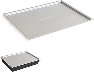 Chef Pomodoro Detroit Pizza Pan Lid – 14 x 10-inch (35.5 x 25 cm) – Designed for Detroit Pizza Pan, Holds Heat & Humidity, Stackable, Prevents Drying, 1.5mm Thick Aluminum