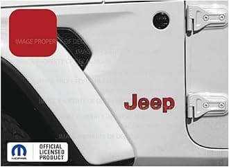 Fender Jeep Fender Flat Overlay Decal Graphic fits Jeep Wrangler JL/JT (2018-2024) (Set of 2) Red CR | SJ8Z3