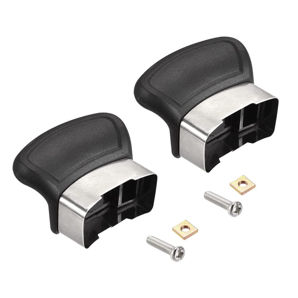 2 Pcs Replacement Handles for Single-Hole Pots and Pans,Pot Short Side Handles Sauce Pot Panhandle with Screw for Pressure Pan Black Type Cooker Steamer