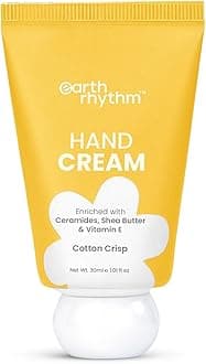 Hand Cream - Cotton Crisp for Dry & Rough Hands, Intense Moisturization Non Greasy, Fast Absorbing, Moisturizes, Enriched with Ceramides, Shea Butter, Cacao Seed Butter for Men & Women -