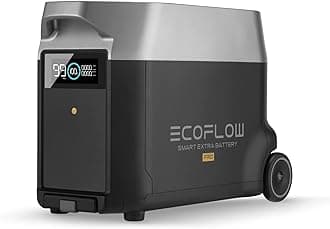EF ECOFLOW DELTA Pro Extra Battery 3600Wh, 2.7H to Full Charge, Battery Backup for Home Use, Blackout, Camping, RV