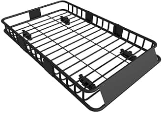 250LBS Universal Roof Rack Basket, 64"x39"x6" Rooftop Cargo Carrier Rack, Rust-Proof Roof Cargo Basket for Suvs, Trucks, Vehiclesor Suvs, Trucks, Vehicles