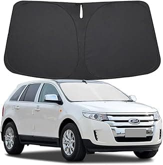 Windshield Sun Shade for Ford Edge 2007 2008 2009 2010 2011 2012 2013 2014, Front Window Shade Sun Visor Protector for Ford Edge Accessories Foldable Sunshade Blocks UV Rays Keeps Your Car Cooler
