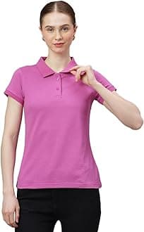 Wear Your Opinion Womens Polo Collar Neck T-Shirt Top (Design: Solid)
