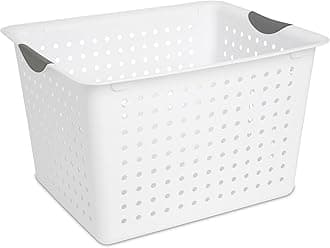 Sterilite 6-Pack Deep Ultra Basket, Open Top Plastic Storage Organizer, White - Classic Baskets for Organizing Countertops, Pantry Shelves, Kitchen Cabinets, Laundry Rooms or Home Offices