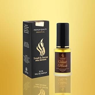 Smell & Sense Premium Velvet Musk Fragrance Perfume for Men 30 ml | Eau De Parfum | No Alcohol | Long Lasting Luxury Spray Perfumes | Zero Gas | Gifts for Men