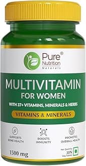 Pure Nutrition Women’s Multi Vita, Fortified with 39 Bioactive Vital Nutrients with Ginseng Extracts, Omega 3 and Multiminerals, 60 Tablets