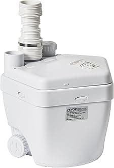 VEVOR 1/3 HP 120-Volt 1750 GPH Flow 18 ft Head Under-Sink Sump Pump System with Copper Wire Motor, Heavy-Duty Utility/Laundry Drain Pump, White