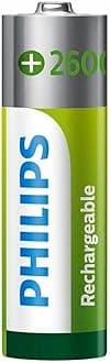 PHILIPS AA Batteries - HR6/1.2V - Rechargeable - NiMH Batteries - Pack of 4