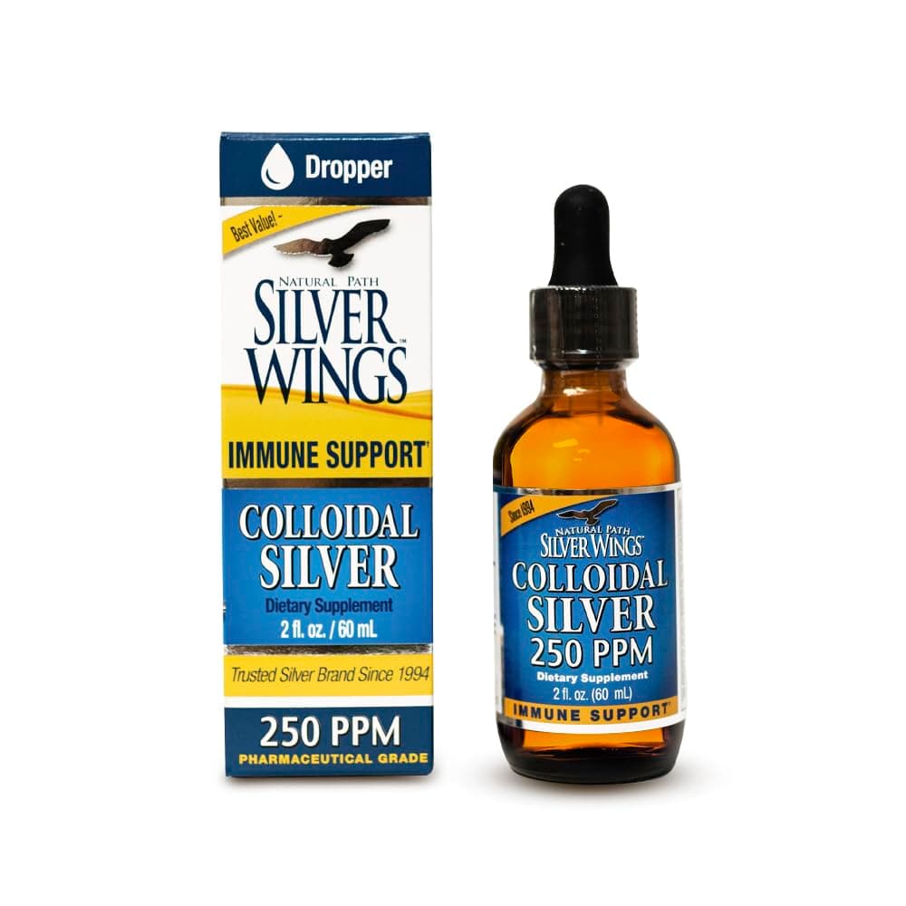 Natural Path Silver Wings Colloidal Silver Mineral Supplement, 250 Ppm, 2 Fluid Ounce