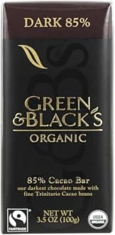 Green & Black's Organic - Dark Chocolate Bar 85% Cocoa - 3.5 oz.pack of 2