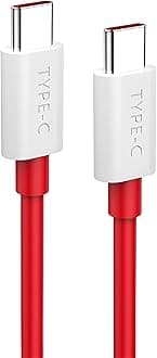 mifaso Original OnePlus Supervooc Type C To C 1M Charging Cable Compatible With OnePlus 13, 13R, 12, 12R, Nord 4, Open, 11, 11R, 10R, 10T, 10, 10Pro & Other USB-C Devices, Fast Data Transfer 100W, Red