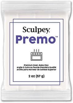 Sculpey Polyform Premo Polymer Clay (2 Ounces, White Translucent) PE02 5527.