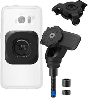 Quad Lock Handlebar Clamp Bolt Motorcycle Phone Mount PRO Kit with Vibration Dampener and MAG Universal Adaptor