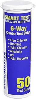 Poolmaster 22212 Smart Test 6-Way Pool and Spa Test Strips - 50ct