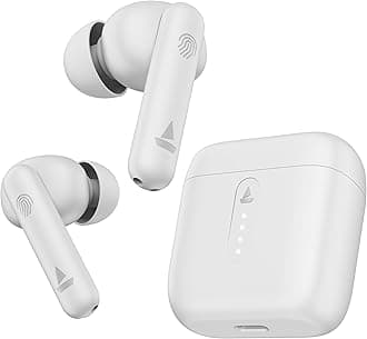 boAt Airdopes 141 Bluetooth Truly Wireless in Ear Headphones with 42H Playtime,Low Latency Mode for Gaming, ENx Tech, IWP, IPX4 Water Resistance, Smooth Touch Controls(Pure White), One Size