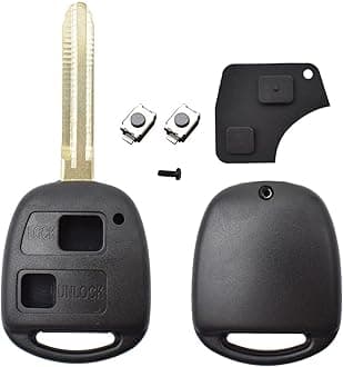 Car Key Replacement Remote Key Cover Shell For RAV4 Yaris Prado Corolla Land Cruiser Previa Echo Tarago Alphard Fob Case Repair Kit With 2 Buttons Key Pad Micro Switch