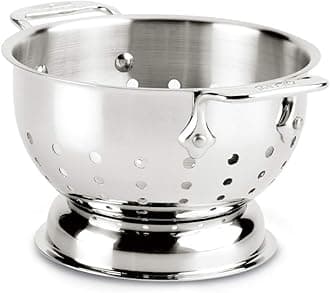 Tools and Accessories Stainless Steel Colander 1.5 Quart Strainer, Pasta Strainer with Handle, Pots and Pans Silver
