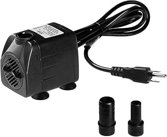Simple Deluxe 160 GPH 8W Submersible Water Pump Power Head with Adjustable Intake for Fish Tank, Hydroponics, Fountains, Aquariums