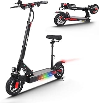 KUGOO KIRIN Electric Scooter Adults, 864WH Power, 43Miles Range, 30MPH Max Speed, 10" Off-Road Tires, Folding Commuter Electric Scooter with Seat