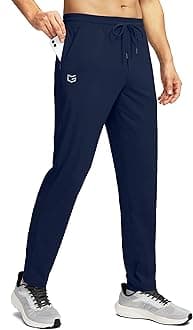 G GradualMens Sweatpants Zipper Pockets Tapered Track Athletic Slim Fit Pants for Running, Exercise, Workout