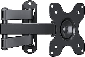 Universal Tilting TV Wall Mount, Fits 13-30 Inch Curved and Flat TVs up to 15kg, Full Motion Adjustment, Space-Saving TV Wall Bracket, Retracts 50mm from Wall, VESA 75x75/100x100mm