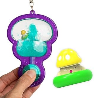 Goonameez, Hand-Held Sensory Toy with Floating Characters, Mesmerizing Water Mix Fidget Toy – Collect All 6 Unique Shapes for Squishy Fun, Perfect Travel Toy! (Funguy)