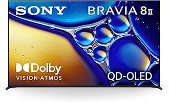 Sony 65" Bravia 8 II QD-OLED 4K Smart TV (2025) – XR Processor, Dolby Vision, Google TV, 120Hz HDMI 2.1