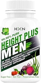 HXN Height Growth Supplement For Men With Amino Acids, Super Foods-60 Tablets (No Capsules, Pack1)