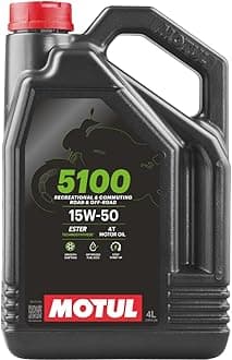Motul 5100 4T 15W50 Synthetic Blend Motorcycle Oil For Road & Off-Road Bikes 4 Liters (104083)