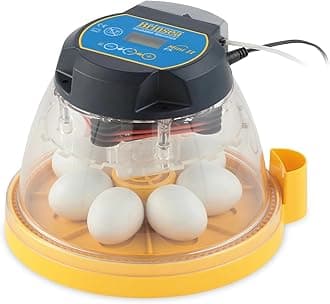 - Brinsea Mini II EX Egg Incubator with Automatic Humidity Control and Egg Turning for Hatching 7 Chicken, Duck, Other Bird Eggs, Precision Digital Controls, Temperature Alarms