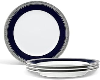 Crestwood Cobalt Platinum Set of 4 Salad Plates, 8-1/4"