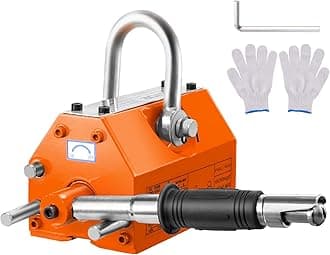 VEVOR Magnetic Lifter, 1320 lbs/600kg Pulling Capacity, 2.5 Safety Factor, Steel and Neodymium, Lifting Magnet with Release, Permanent Lift Magnets, Heavy Duty Magnet for Hoist, Block, Shop Crane