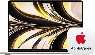 Apple 2022 MacBook Air Laptop with M2 chip: Built for Apple Intelligence, 13.6-inch Liquid Retina Display, 16GB RAM, 256GB SSD Storage; Starlight with AppleCare+ (3 Years)