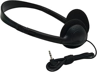 Wired Headset, Stereo Headphones with Noise-Cancelling Microphone, Wired Gaming Headset Overhead Headphones for Computer/PC/Laptop/Mobile Phones, 3.5mm Audio Jack Black