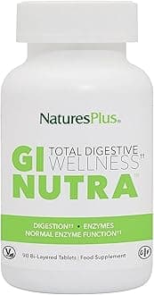 Nature's PlusGi Natural Total Digestive Wellness, 90 Tablets - For Optimal Healthy Gut, Digestive Health & Overall Wellness, Vegan & Gluten Free